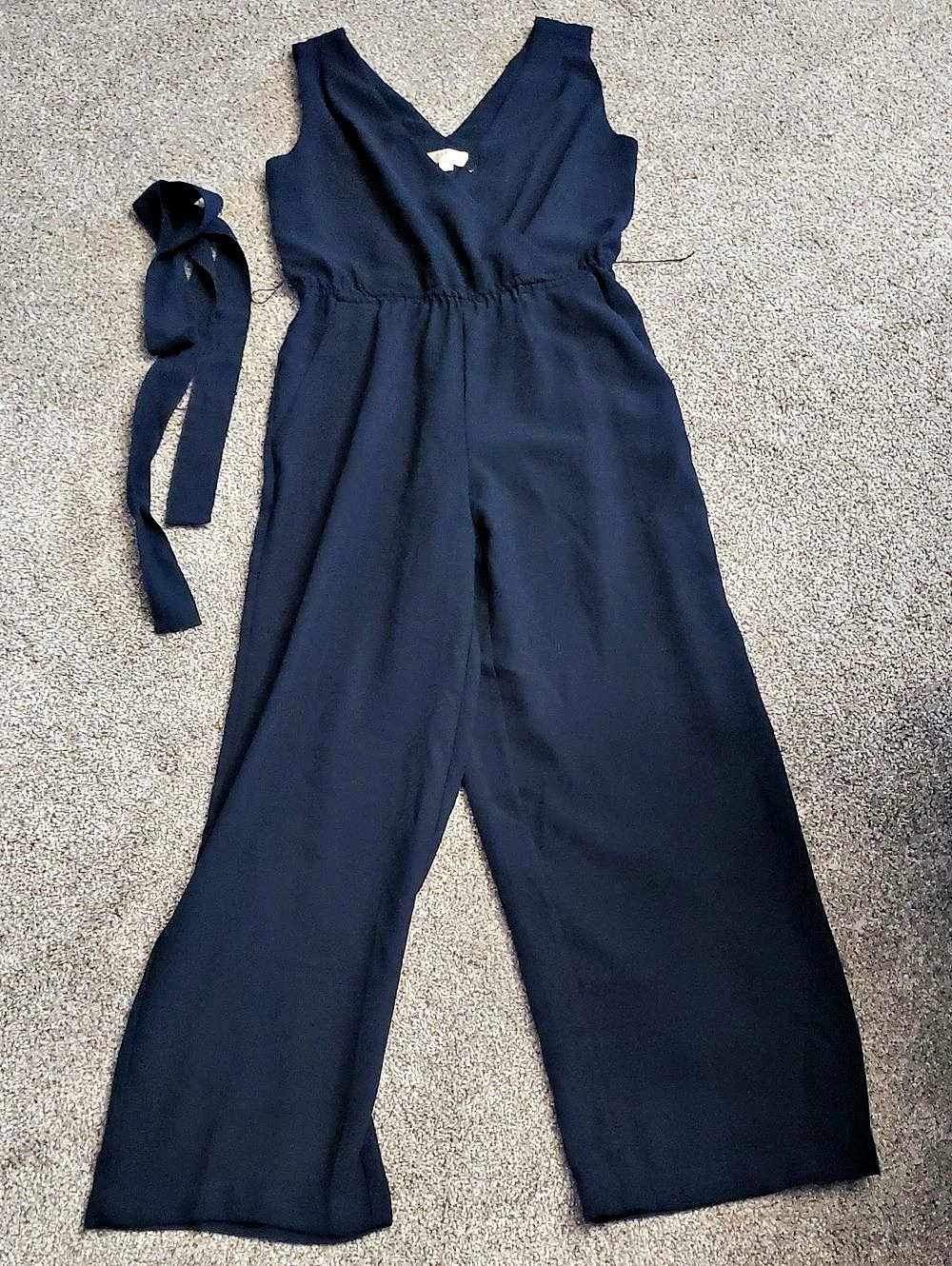 LOFT Wide Leg Navy Jumpsuit